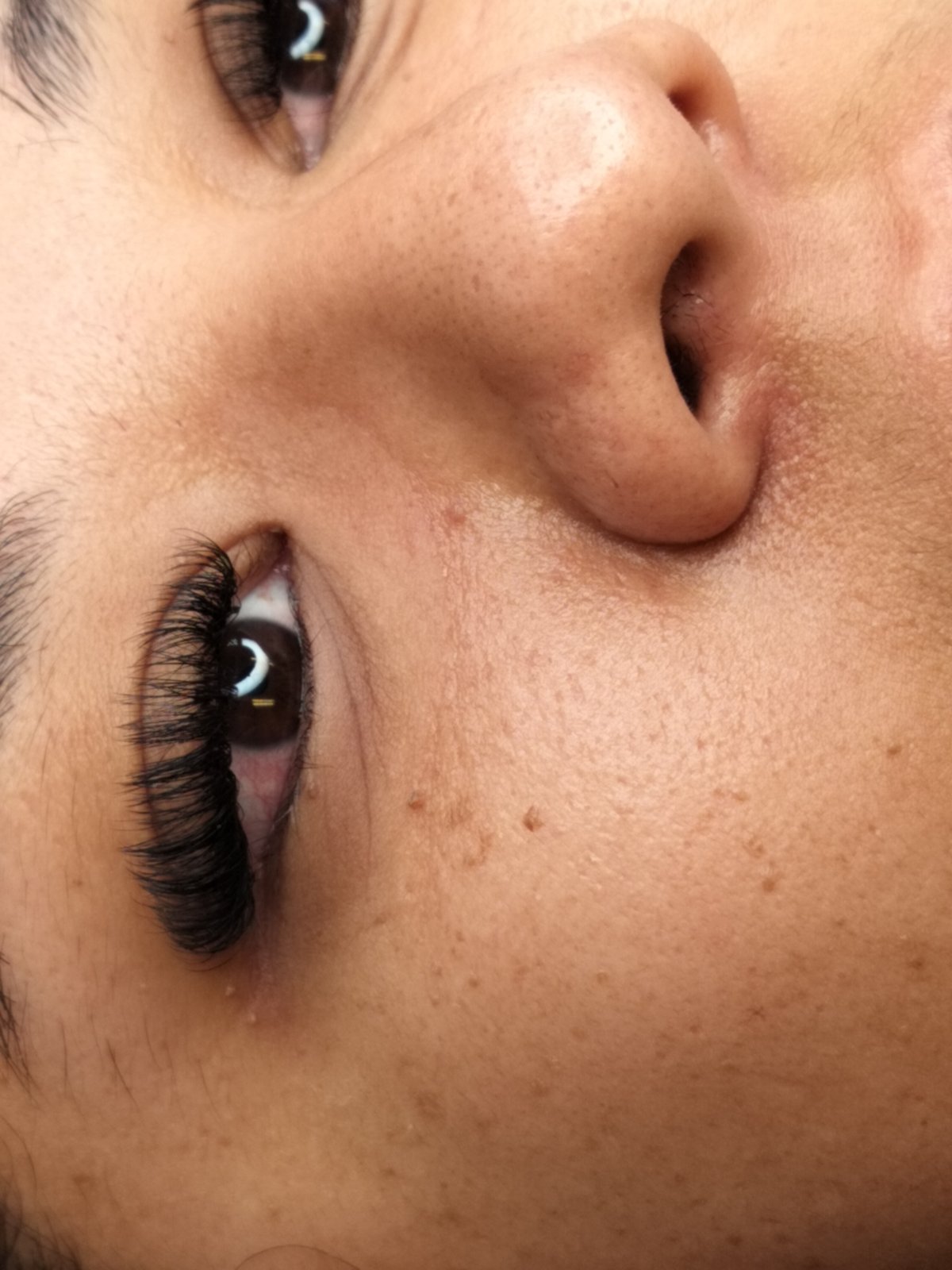 Volume eyelash extensions close-up at BlueWave Lashes in Sandy, Utah